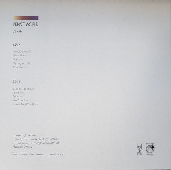 Private World (4) : Aleph (LP, Ltd, Cle)