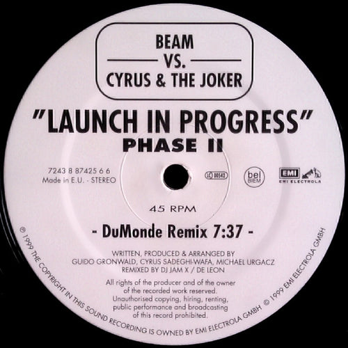 Beam vs. Cyrus & The Joker : Launch In Progress (Phase II) (12")