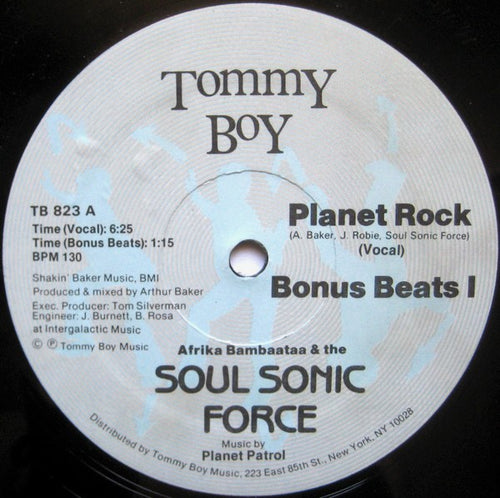 Afrika Bambaataa & The Soul Sonic Force* Music By Planet Patrol : Planet Rock (12", Bab)