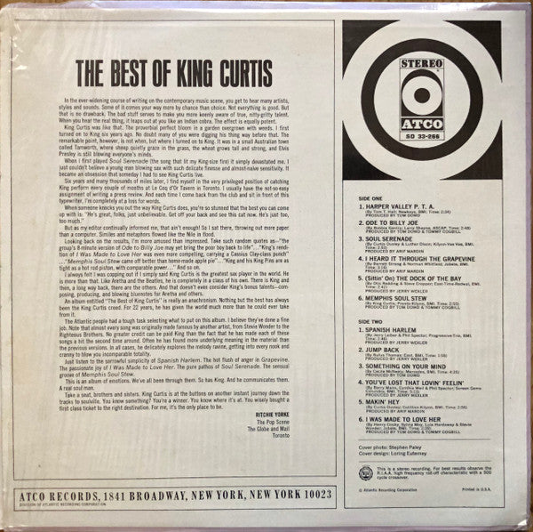 King Curtis : The Best Of King Curtis (LP, Comp, RE, PR )