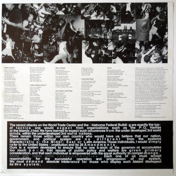One Life Crew : Crime Ridden Society (LP, Album)