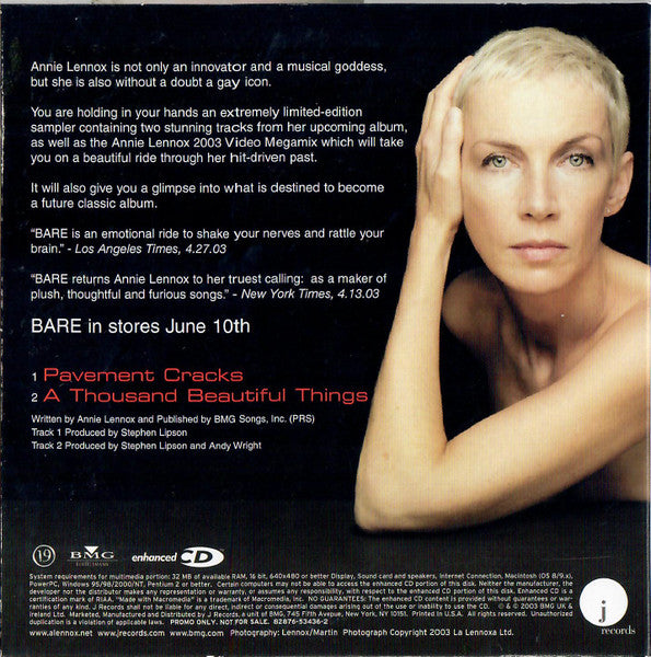 Annie Lennox : Bare Sampler (CD, Enh, Ltd, Promo, Smplr)