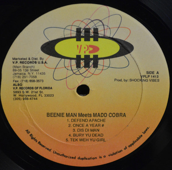 Beenie Man Meets Mad Cobra : Beenie Man Meets Mad Cobra (LP, Album)