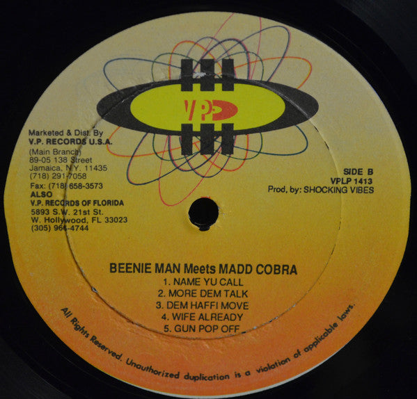 Beenie Man Meets Mad Cobra : Beenie Man Meets Mad Cobra (LP, Album)