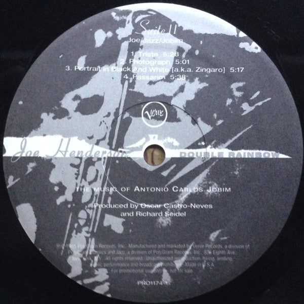 Joe Henderson : Double Rainbow - The Music Of Carlos Jobim (LP, Album, Ltd, Num, Promo)