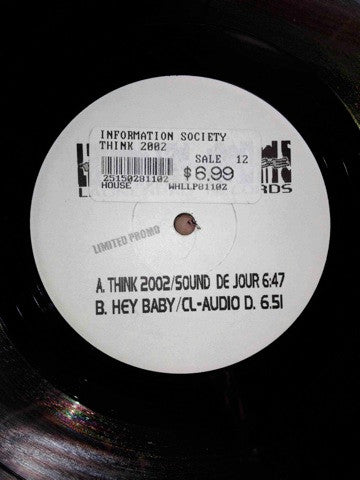 Information Society, Unknown Artist : Think 2002 / Hey Baby (12", Promo, Unofficial)