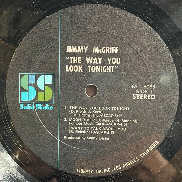 Jimmy McGriff : The Way You Look Tonight (LP, Album, Gat)