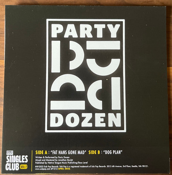 Party Dozen : Fat Hans Gone Mad (7", Single, Club, Ltd, Bro)
