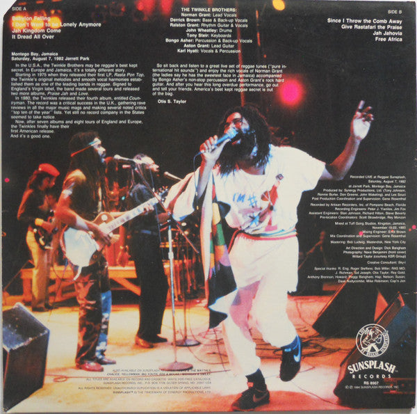 The Twinkle Brothers* : Since I Throw The Comb Away (Live At Reggae Sunsplash) (LP, Album)