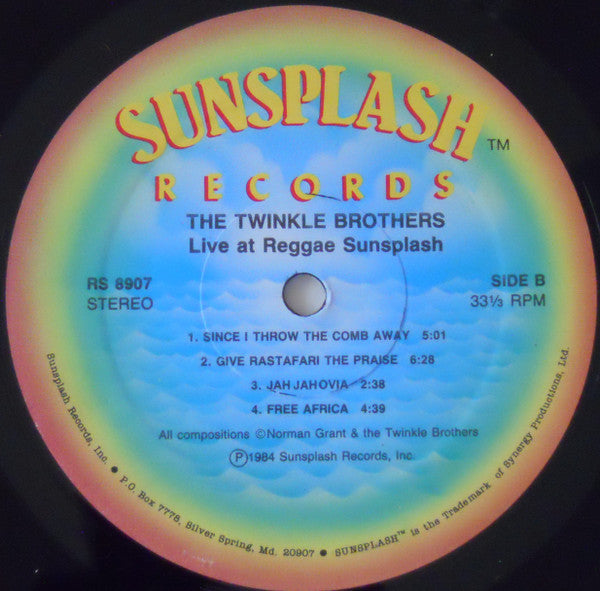 The Twinkle Brothers* : Since I Throw The Comb Away (Live At Reggae Sunsplash) (LP, Album)