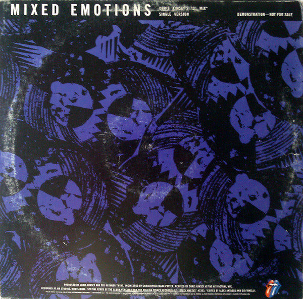 The Rolling Stones : Mixed Emotions (12", Promo)
