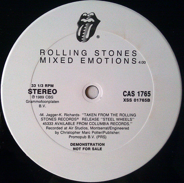 The Rolling Stones : Mixed Emotions (12", Promo)