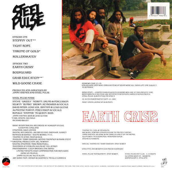 Steel Pulse : Earth Crisis (LP, Album, RE)