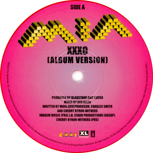 MIA* : XXXO (7", Single, Red)