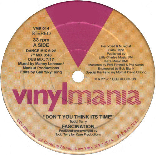 Fascination : Don't You Think It's Time (12")
