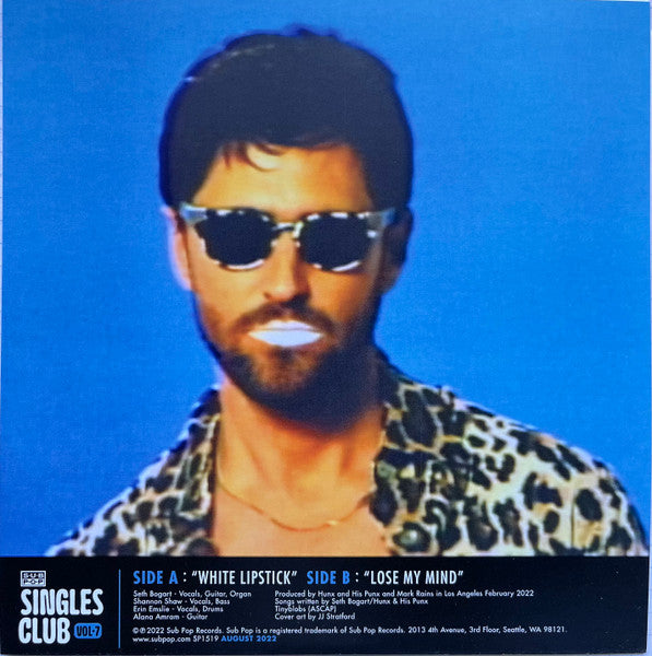 Hunx And His Punx : White Lipstick b/w Lose My Mind (7", Single, Club, Ltd, Blu)