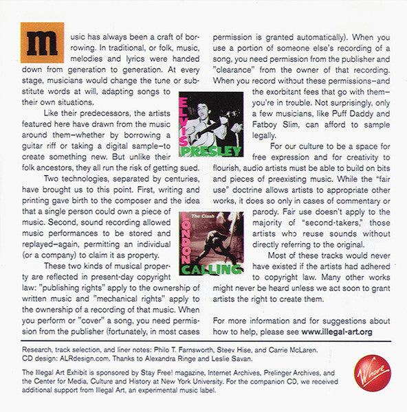 Various : Illegal Art Exhibit Companion CD (CD, Comp, Promo)