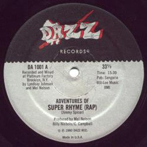 Jimmy Spicer : Adventures Of Super Rhyme (Rap) (12")