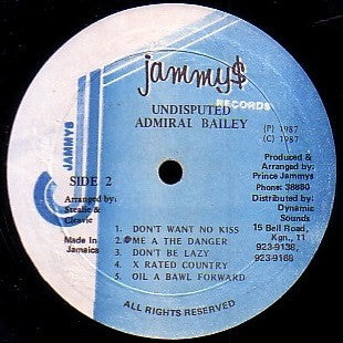 Admiral Bailey : Undisputed (LP, Album)