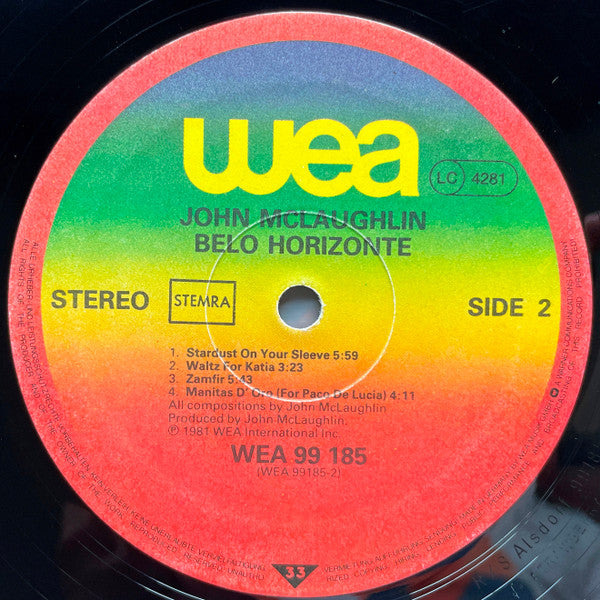John McLaughlin : Belo Horizonte (LP, Album)