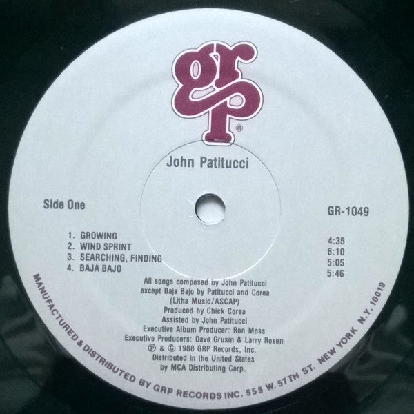 John Patitucci : John Patitucci (LP, Album)