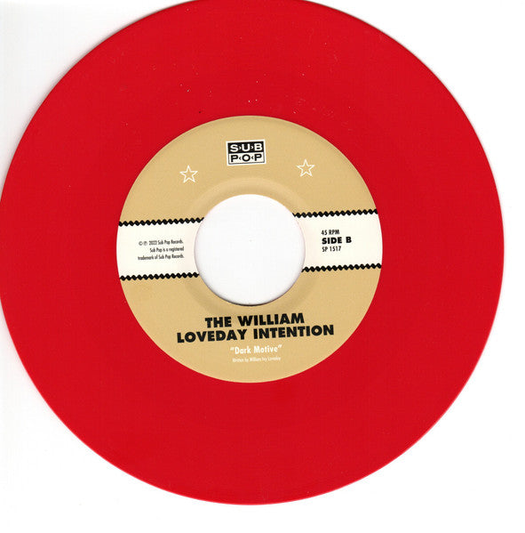 The William Loveday Intention : Fire In The Mountains c/w Dark Motive (7", Single, Club, Ltd, Red)