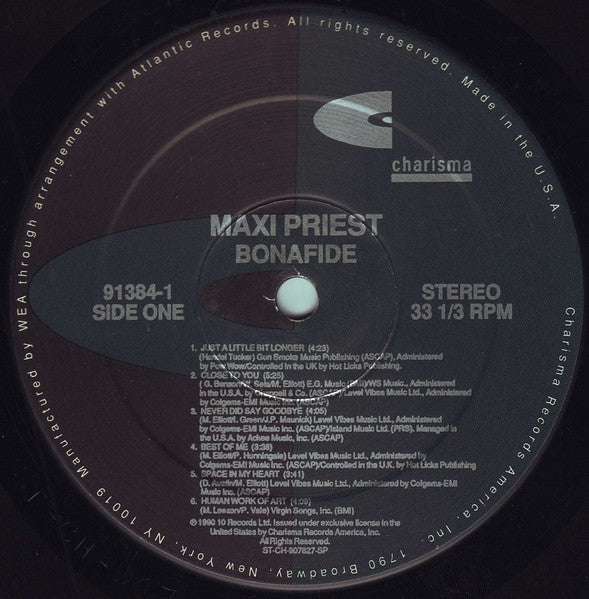 Maxi Priest : Bonafide (LP, Album)