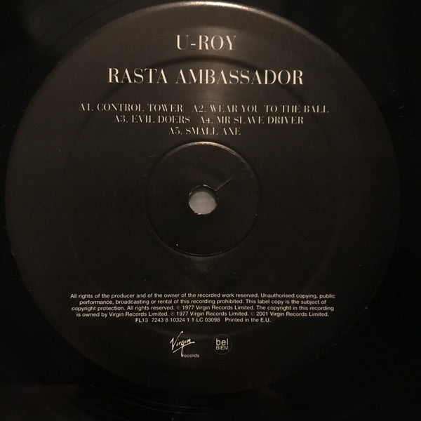 U-Roy : Rasta Ambassador (LP, Album, RE)