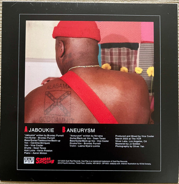 Brontez Purnell : Jaboukie / Aneurysm (7", Single, Ltd, Red)