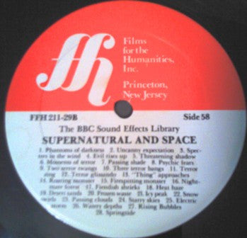 Unknown Artist : The BBC Sound Effects Library - Supernatural And Space (LP)