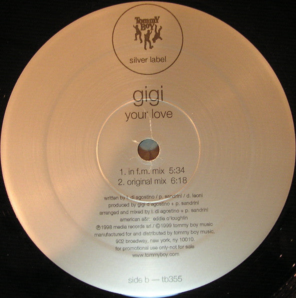 Gigi* : Your Love (12", Promo)