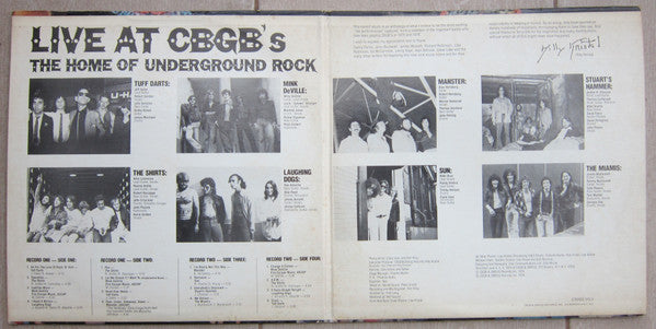 Various : Live At CBGB's - The Home Of Underground Rock (2xLP, Album)