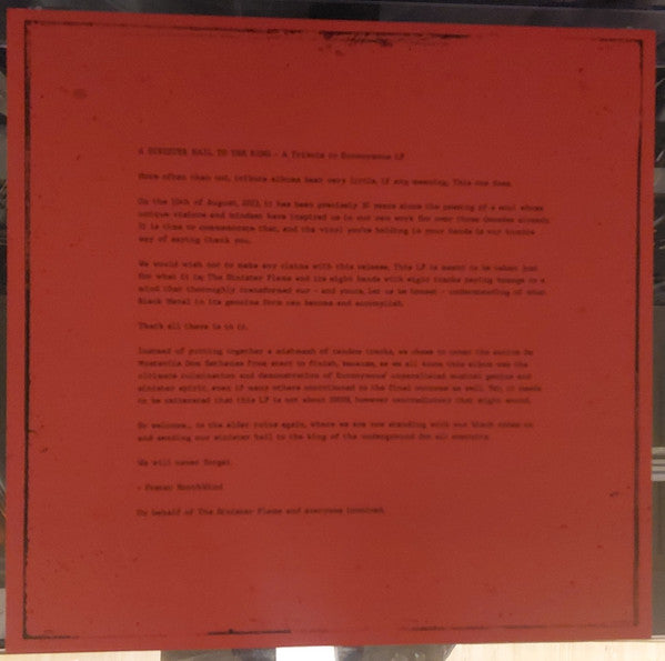 Various : A Sinister Hail To The King - A Tribute To Euronymous (LP, Album, Ltd)