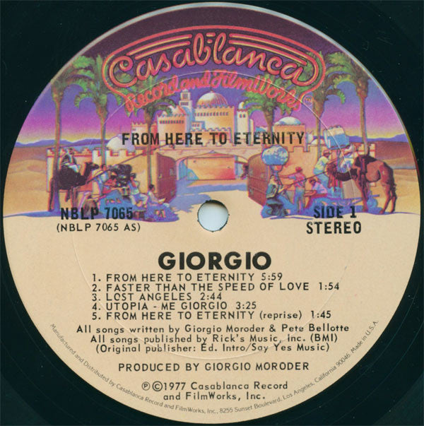 Giorgio* : From Here To Eternity (LP, Album, Pit)