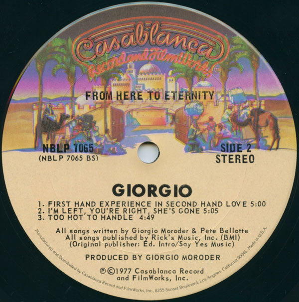 Giorgio* : From Here To Eternity (LP, Album, Pit)