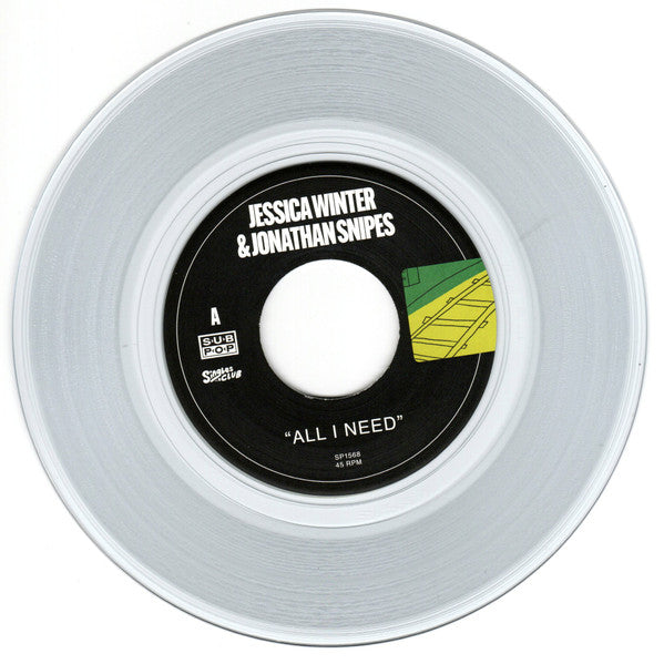 Jessica Winter  &  Jonathan Snipes : All I Need b/w Finish Line (7", Club, Ltd, Cle)