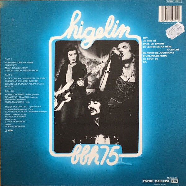 Higelin* : BBH 75 (LP, Album, RE)