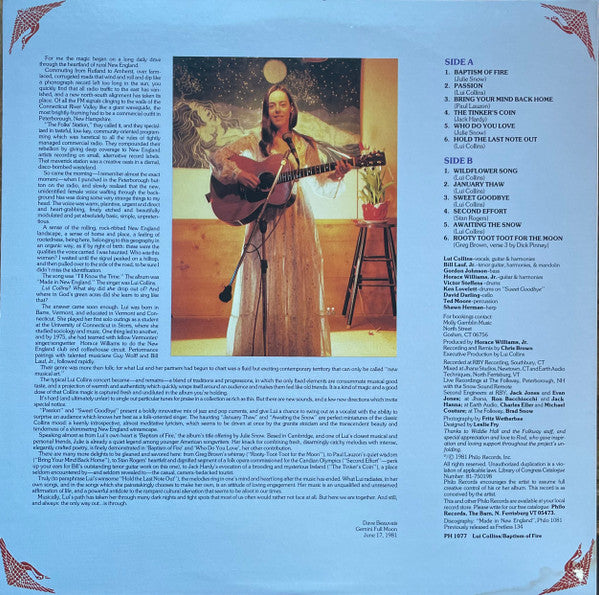 Lui Collins : Baptism Of Fire (LP, Album)