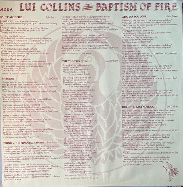 Lui Collins : Baptism Of Fire (LP, Album)