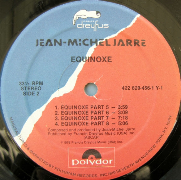 Jean Michel Jarre* : Equinoxe (LP, Album, RE, RM)