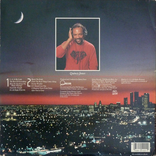 Frank Sinatra With Quincy Jones And His Orchestra : L.A. Is My Lady (LP, Album, Spe)