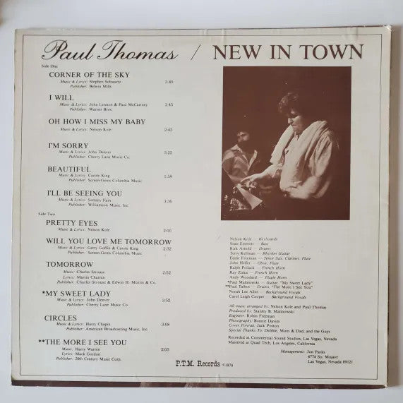 Paul Thomas (62) : New In Town (LP, Album)