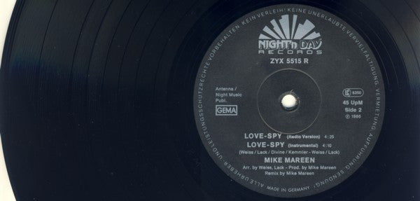 Mike Mareen : Love-Spy (Night Mix) (12", Maxi, M/Print)