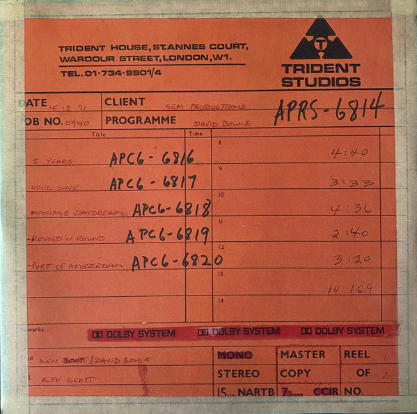 David Bowie : Waiting In The Sky (Before The Starman Came To Earth) (LP, Album, RSD, Ltd, Hal)