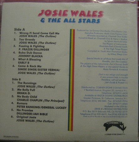 Various : Josie Wales & The All Stars (LP, Comp)