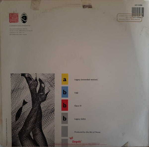 The Art Of Noise : Legacy (12", Single, Promo)