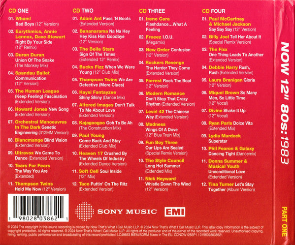 Various : Now 12" 80s: 1983 (Part One) (4xCD, Comp)