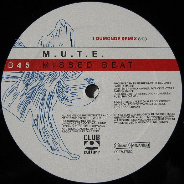 M.U.T.E. : Missed Beat (12")