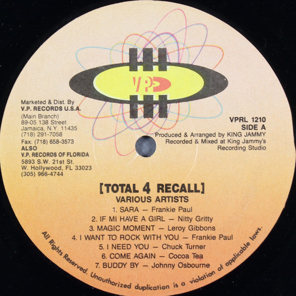 Various : Total Recall 4 (LP, Comp)