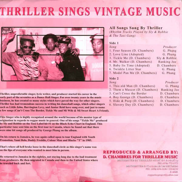 Thriller : Thriller Sings Vintage Music (LP, Comp)